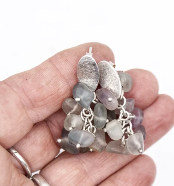 Boucles d'oreilles fluorite